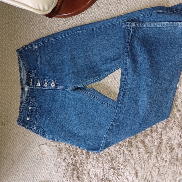 Levi's 725 Vintage button fly jeans flare leg sz 7 - Picture 4 of 4